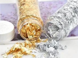 Papel foil comestible plateado